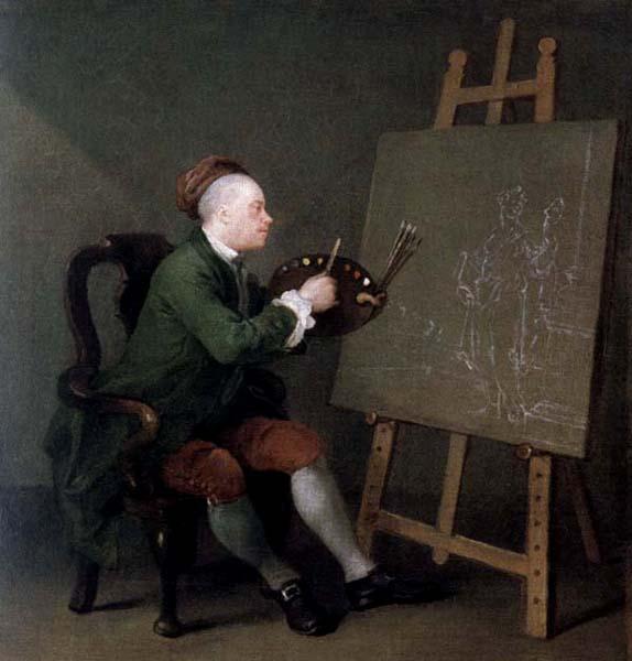 William Hogarth Hogarth Painting the Comic Muse oil painting picture